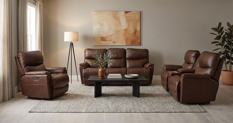 Trouper Sepia Power Loveseat image number 1
